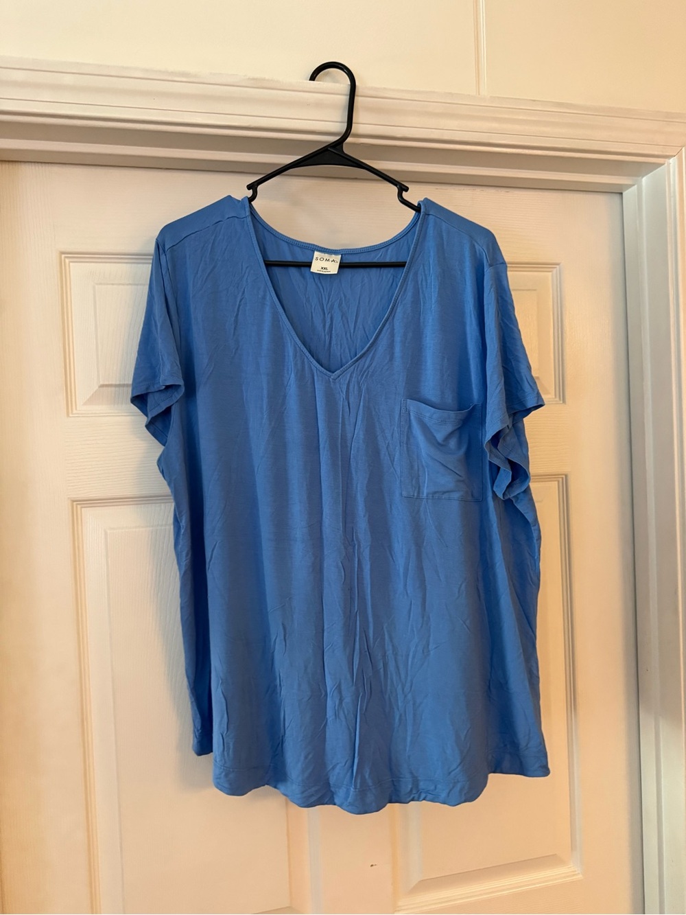 Soma Light Blue V-Neck Pocket Tee